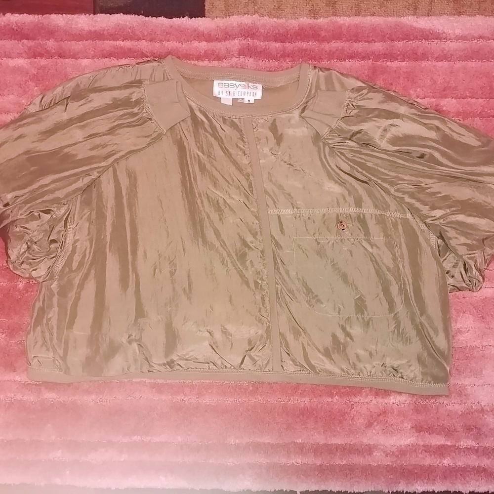 Vtg silk crop top
